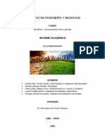 Informe Académico - La Contaminación