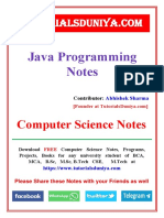 Java Notes 3 - TutorialsDuniya