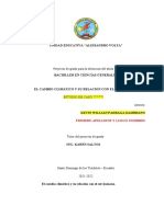 Proyecto Del Cambio Climatico y Su Relacion Con El Ser Humano