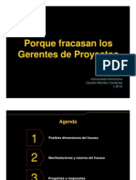 Por Que Fracasan Los Gerentes de Proyecto