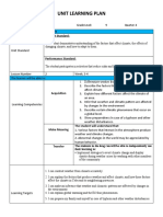 Unit Learning Plan Science Sample