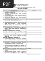 PPST Based Evaluation Sheet For Pre Service Teachers