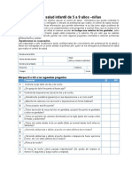 Cuestionario de Salud Infantil de 5 A 9años Niña