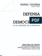 Defensa de La Democracia Rafael Caldera 1986