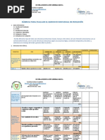 Rúbrica de Matemática