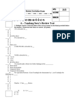 Mathematics 6 2nd Quarter Review