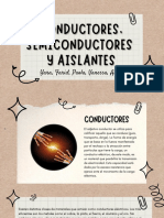 Conductores, Semiconductores y Aislantes.