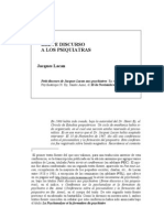 Breve Discurso A Los Psiquiatras - Jacques Lacan 1967