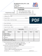 Kochi Claim Form