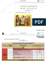 2022-2023 Planificare Religie Ortodoxă Clasele I - IV