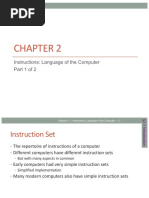 Week 2 - Instructions Language of The Computer - Part 1