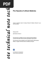 Fire Hazards of Lithium Batteries