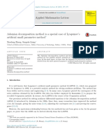 ADM Vs Lyapunov Artificial Small Parameter Method