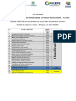 Resultado Seleção FACEPE 2022.1