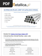 Datasheet For Stainless Steel Super Duplex 2507