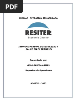 Informe Mensual RESITER - AGOSTO 2022