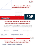 G - 3 Factores Que Influyen en La Reutilización de Materiales de Construcción Secundarios