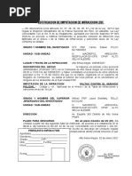 Notificacion de Imputacion de Infraccion Leve