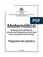 Cuadernillo Estudiante Matemática Tercer Grado de Primaria