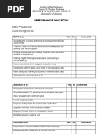 NSED Performance Indicator