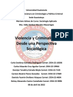 Violencia y Criminalidad Desde Una Perspectiva Sociológica