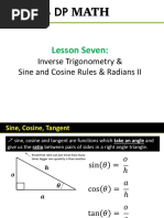 Note of IB DP Math Lesson Seven - Sine and Cosine Rules, Radian and Bearing