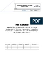 Modelo Guía de Plan de La Calidad-Aislamiento