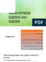 IMAN KEPADA QADHA Dan QADAR