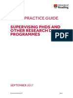 PHD Supervision Good Practice Guide