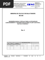 Memoria de Cálculo en Baja Tensión