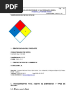 MSDS Ferrocianuro de Sodio