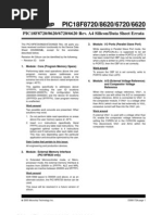 PIC18F8720/8620/6720/6620: PIC18F8720/8620/6720/6620 Rev. A4 Silicon/Data Sheet Errata