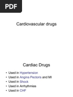 Pharmacology - Cardiovascular Drugs