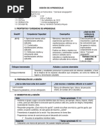 SESIÓN DE APRENDIZAJE Danza