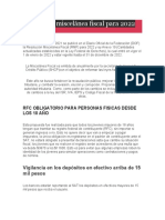 Resolución Miscelánea Fiscal para 2022