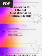 Research On The Effect of Globalization To Cultural Identity