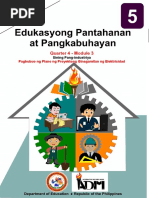 EPP5 Q4 Mod3 Pagbubuo NG Plano NG Proyektong Ginagamitan NG Elektrisidad v4