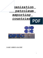 Organization of Petroleum Exporting Countries: Name: Shreya Rachh