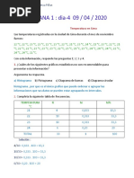 SEMANA 1: Dia-4 09 / 04 / 2020: Temperatura en Lima