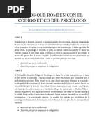 Actividad 1 - Casos Que Rompen Con El Código Ético (Relaciones)