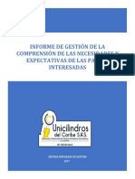 Informe de Gestión de Las Partes Interesadas