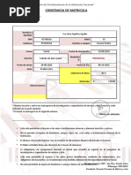 Constancia de Matricula - Eva Gina Aquiños Aguilar - Canto