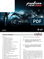 (TM) Bajaj Manual de Propietario Bajaj Pulsar Rs 200 2021