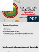 MATHWORLD113 Topic 2 Speaking Mathematically