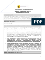 Formato Elaboración de Proyecto 2022