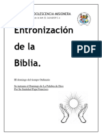 Entronización de La Biblia Joniam 2020