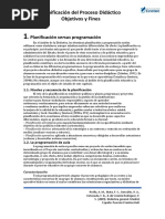 Planificación Del Proceso Didáctico