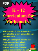 K - 12 Curriculum For Mathematics - Grade 7