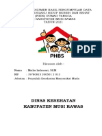 2.2 Laporan Hasil Pengolahan Data PHBS Mislia