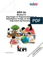 EPP-IA4 - q1q2 - Mod8 - Pag-Iingat at Pagmamalasakit Sa Kapaligiran Tungo Sa Patuloy Na Pag-Unlad NG Pamayanan - v2